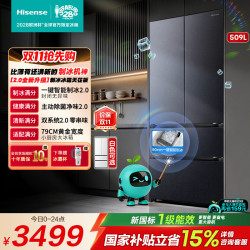 海信 大薄荷2.0系列 BCD-509E5SFZSD 风冷法式门冰箱 509L 星熠灰