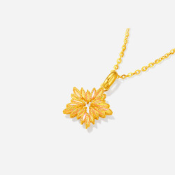 周六福 A04106595 五角星芒黄金吊坠 1.57g