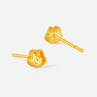 周六福 A0924525 黄金耳钉 0.7g