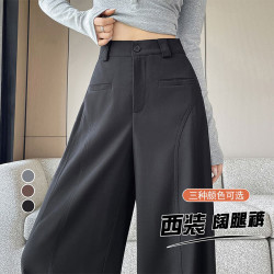 子牧棉麻 2026秋装 女百搭西装阔腿