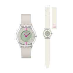 swatch 瑞士新款手表休闲简约超薄质感石英静音手表秋季穿搭