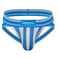 JOCKMAIL 3件内裤男双丁男丁裤棉T裤镂空白色性感低腰U凸提臀运动
