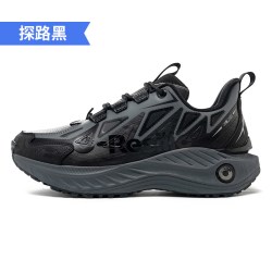玩觅 巡山防寒皮面减震跑鞋男厚底防滑运动鞋女