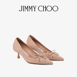 JIMMY CHOO SCARLETT燕麦格雷浅口高跟鞋