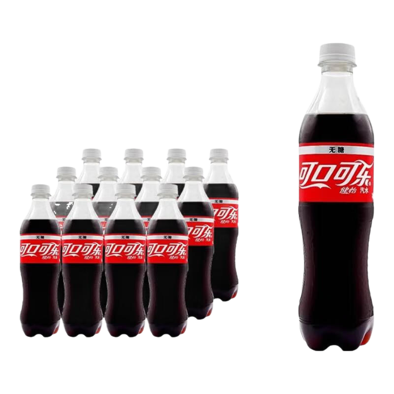 可口可乐 健怡可乐 无糖 500ml*12瓶 碳酸饮料