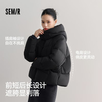 森马 90绒子短款显瘦小A廓形连帽羽绒服