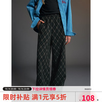 ELLE kids 真五折！经典菱形格纹长裤秋冬呢料裤