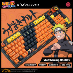 VALKYRIE VK 99 Gaming火影忍者联名 电竞磁轴键盘 8K回报率 32K扫描率 480K通道扫描 0.005RT精度 三模 VK99 Gaming 漩涡鸣人