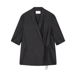 LESS 春夏环保莱赛尔西服女薄款通勤百搭七分袖西装外套2P4710330