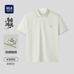 海澜之家 马启鸿运翻领短袖T恤26夏季新款中年父亲凉感POLO衫男士