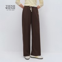 TEENIE WEENIE TEENIEWEENIE bearnova小熊全棉卫裤女26秋季新款通勤宽松直筒裤