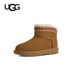 UGG 童鞋冬季女童舒适平底保暖休闲短靴亲子同款时尚雪地靴1174630