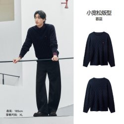 森马 毛衫男装冬季复古老钱风毛衣2026新款情侣精致字母刺绣针织衫