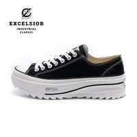 EXCELSIOR 饼干鞋 休闲女鞋增高板鞋厚底帆布鞋男