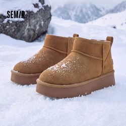 森马 女鞋厚底雪地靴女2026秋冬季新款加绒加厚保暖东北保暖棉鞋