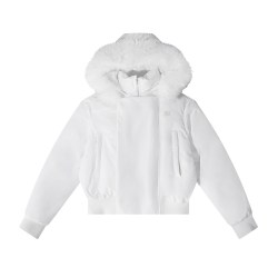 FDR 官方店 派克服内胆厚外套斜门襟可拆卸毛领短款羽绒服女款冬季