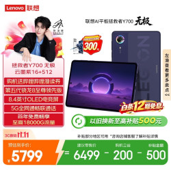 联想 Y700 8.4英寸OLED屏 16GB+512GB 紫色 5G平板电脑
