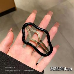 云朵状镂空碎发bb夹前额刘海一字侧边夹发夹子头饰发卡子女后脑勺