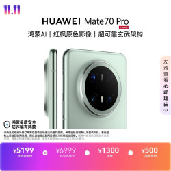 华为 Mate 70 Pro 5G手机 12GB+512GB 云杉绿