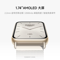 小米 10 Pro 真皮版 智能手环 乳酪白 真皮