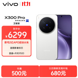 vivo X300 Pro 卫星通信版 5G手机 16GB+512GB 简单白