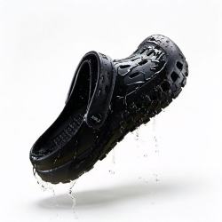 EQLZ 101 CLOGS 宽楦厚底轻便 幽灵黑 洞洞鞋