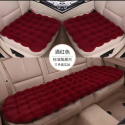冬季新款泡泡绒汽车毛绒坐垫保暖防寒通用透气
