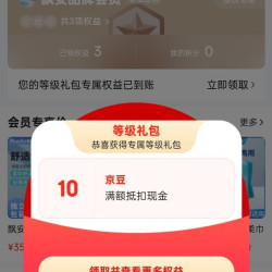 京东飘安官方旗舰店 等级礼包 10京豆