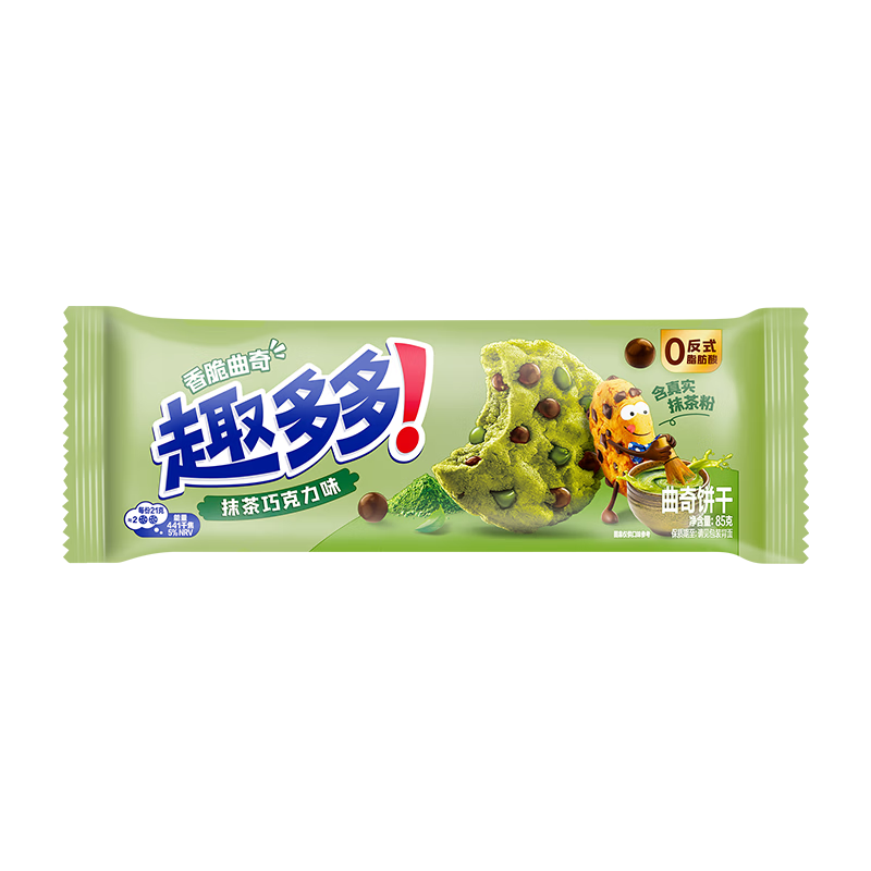 趣多多 香脆曲奇 抹茶巧克力味 85g 饼干