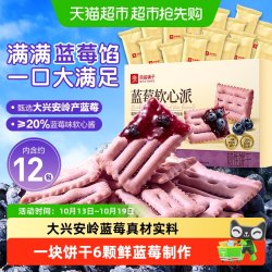 良品铺子 榴莲蓝莓夹心饼干180g