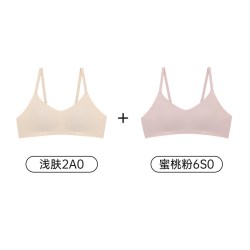 爱美丽 女士小胸聚拢无钢圈内衣文胸罩 2件装