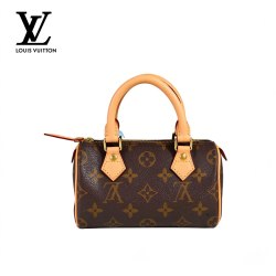 LOUIS VUITTON 中古95新LV女包路易威登speedy mini 枕头包单肩斜挎女包