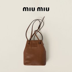 MIU MIU 女士Nappa羊皮革迷你手提包斜挎包