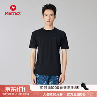 土拨鼠 Climb Skin 吸湿排汗 黑色 M 男款户外T恤