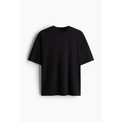 H&M HM男装T恤柔软时尚圆领宽松舒适休闲情侣装短打底衫内搭1074658