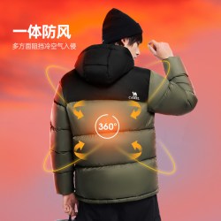 骆驼 火山/云感/火山速暖版防泼水鸭绒面包羽绒服