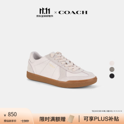 COACH 秋季女士女鞋ELLIS运动平底鞋德训鞋通勤休闲男女同款 亮白色 37.5