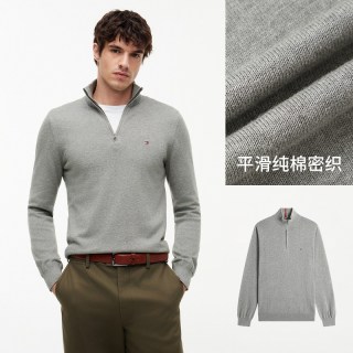 TOMMY HILFIGER Tommy26秋冬新款男装拉链开衫外套/半拉链立领针织衫