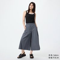 优衣库 休闲裙裤/常规款优衣库女装男装/阔感裙裤七分裤485593
