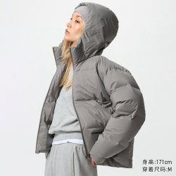 优衣库 无缝羽绒连帽外套优衣库女装外套夹克478577