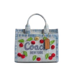 COACH 香港直邮COACH蔻驰专柜款Cargo 20混色丹宁色配皮单肩手提包CDY91