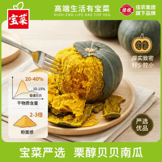 佳农 宝菜 贝贝南瓜佳贝13号板栗小南瓜 婴儿孕妇辅食南瓜粥 粉糯香甜 净重 3斤 （佳贝13号 单果250g+）