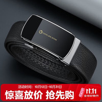 金利来 男士牛皮自动扣腰带 FAR093069-711 简约款 黑色 110-120