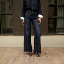 Levi's 女士美式宽松百搭休闲318宽松塑形阔腿牛仔裤