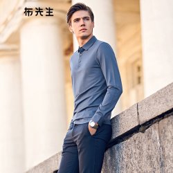 布先生 MrBu布先生可叠穿亲肤长袖t春秋衬衫领POLO可打底商务衬衫BT3769