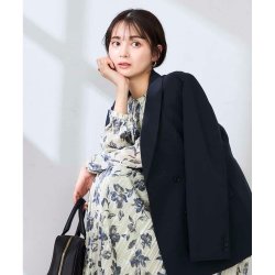 日本直邮a.v.v女装亚麻感弹力双排扣西装外套