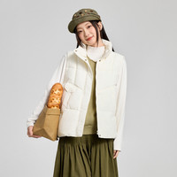 快鱼 2026年冬季女士立领小A型背心厚实耐用保暖经典休闲马甲外套