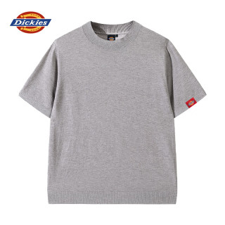 Dickies 双11开门红五折！春秋款圆领短袖宽松针织衫简约潮流打底衫