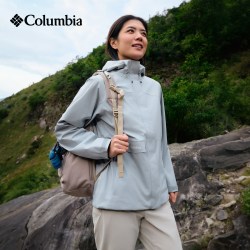 哥伦比亚 26秋冬户外防水防风连帽冲锋衣女款徒步上衣外套