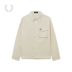 FRED PERRY 男装纯色翻领夹克秋季休闲工装风外套M1725XMP BGX/燕麦色 XL